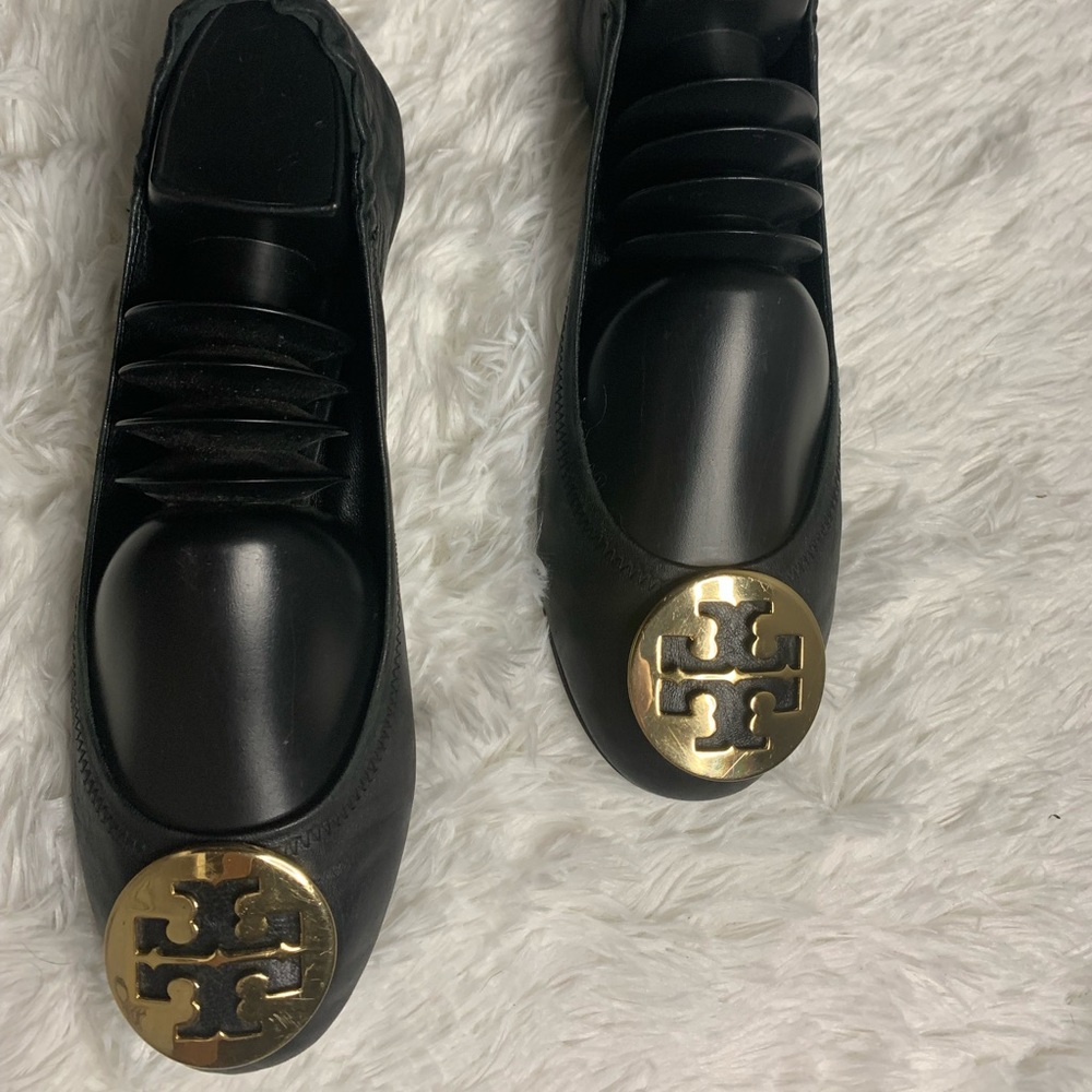 Tory Burch Classic Reva Ballet Black Flat size 7